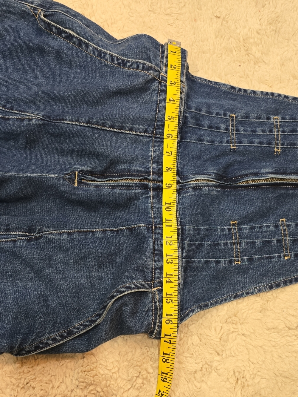 We The Free Halter Denim Wide-Leg Overalls in Blue - Picture 7 of 10